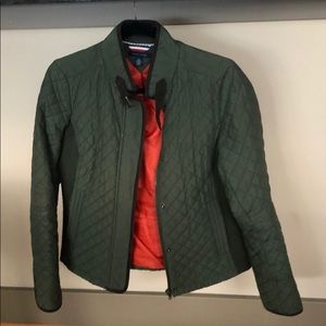 Hunter Green Tommy Hilfiger Quilted Coat